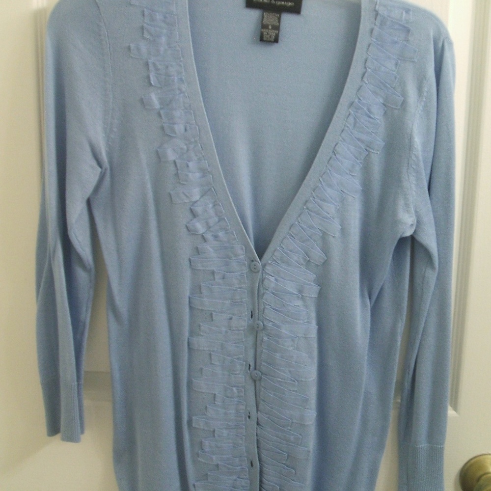 Cable & Gauge Cardigan w/ Ruffle detail S